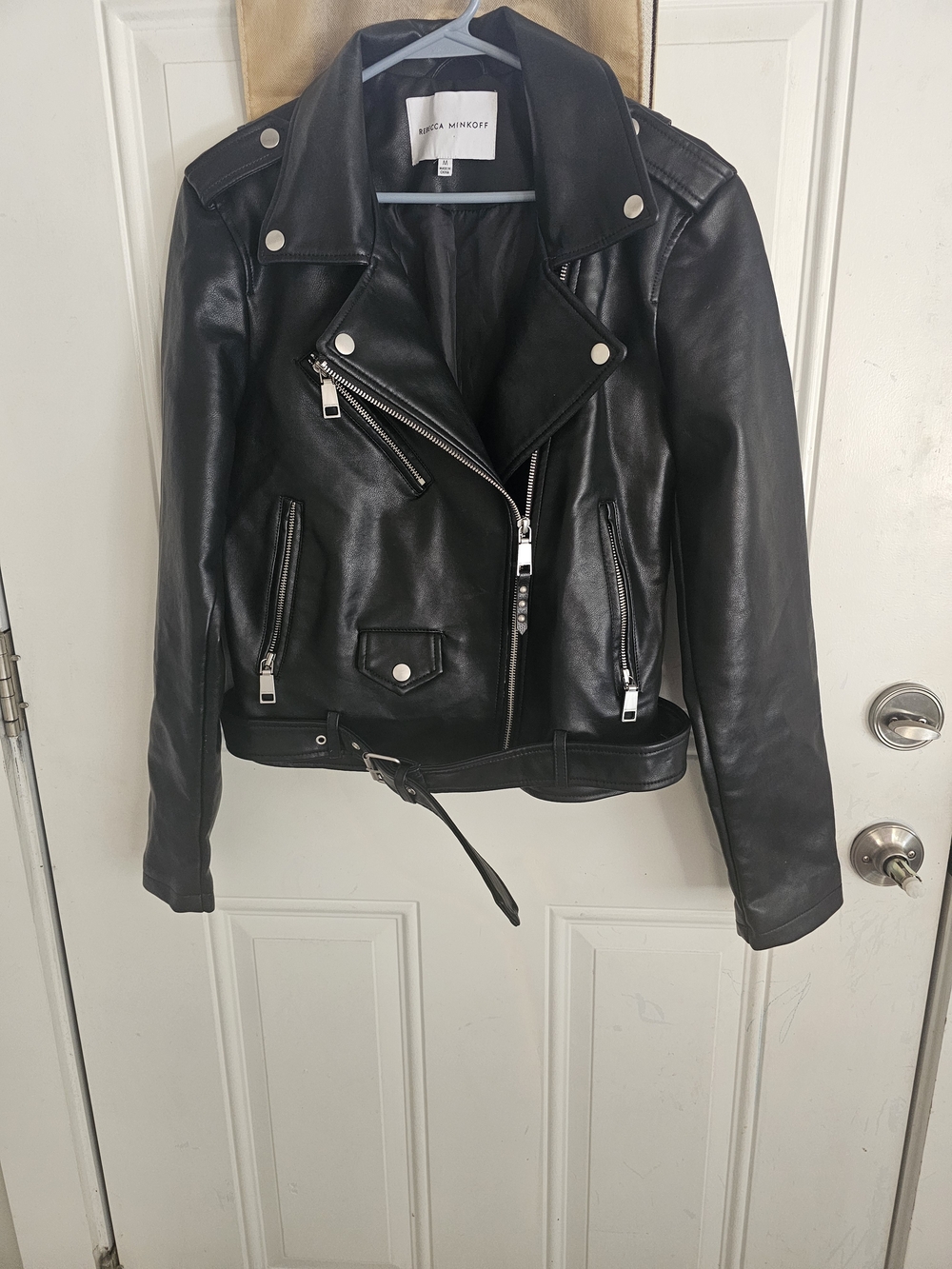 Rebecca Minkoff Black Leather Moto Jacket